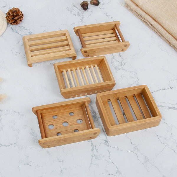 Bamboo and Wood Drain Soap Box Soap Dish