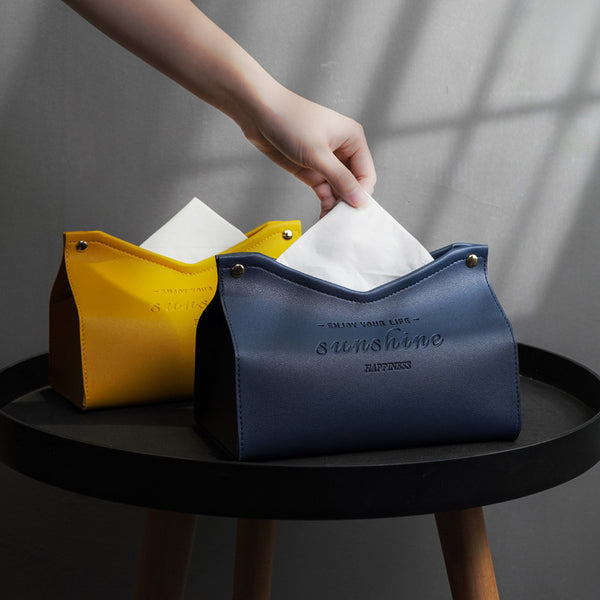 Fashionable Leather Tissue Box in Multiple Colors