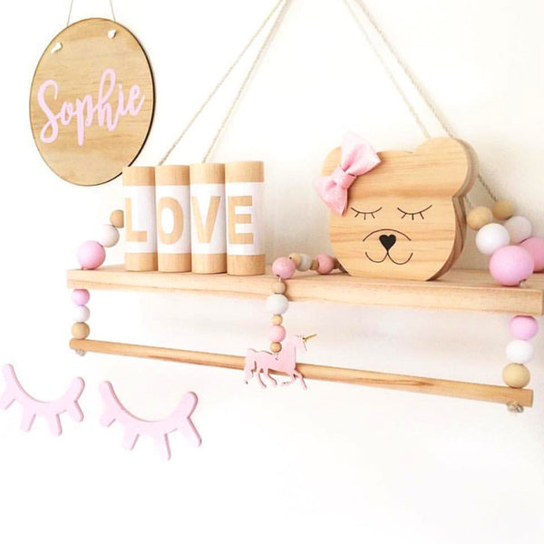 Solid Wood Wall Storage Shelf