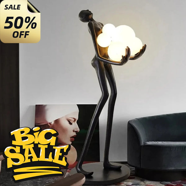 Humanoid Floor Lamp Sculpture Design Exhibition Hall Decoration Living Room Lobby Hall Lamp Styling Lamp Halloween BedroomLamp